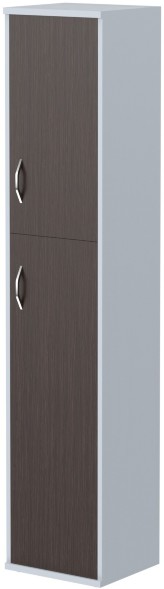 Шкаф колонка с глухой малой и средней дверьми СУ-1.8(R) Венге Магия/Металлик 406*365*1975