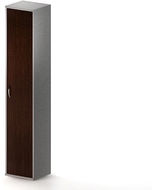 Шкаф колонка с глухой дверью СУ-1.9(R) Венге/Металлик 406*365*1975