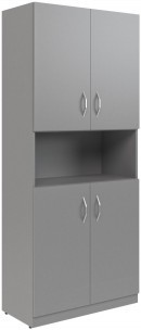 Шкаф с 2-мя комплектами глухих малых дверей SR-5W.4 Серый 770х375х1815
