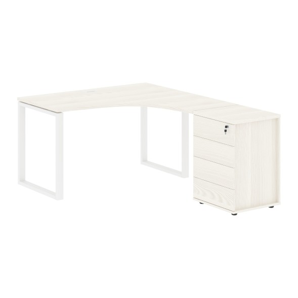 Стол эргономичный с тумбой EQCET 1318(R) 1360х1880х750 EDIS