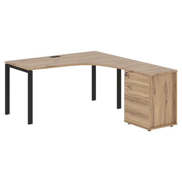 Стол эргономичный с тумбой EUCET 1518(R) 1560х1880х750 EDIS