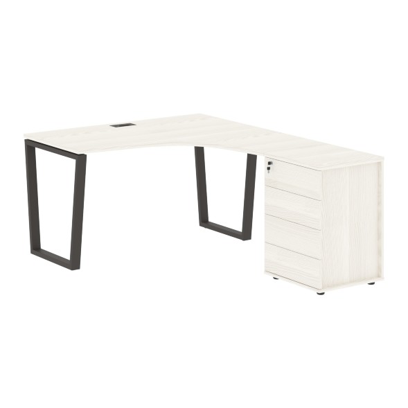 Стол эргономичный с тумбой EVCET 1318(R) 1360х1880х750 EDIS