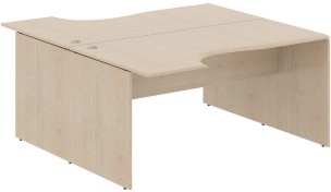 Стол 2-х местный эргономичный W2CET 169.3 Бук Тиара 1600х1806х750 WAVE