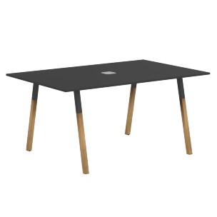 Стол переговорный прямоугольный FSCT 1510 Белый премиум/Белый-Бук 1580х1020х733 FORTA