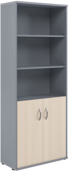 Шкаф с одним комплектом глухих малых дверей СТ-1.1 Клен/Металлик 770*365*1975 IMAGO