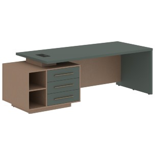 Стол руководителя с тумбой VCT 2390(L) 2300х900х750 VELION